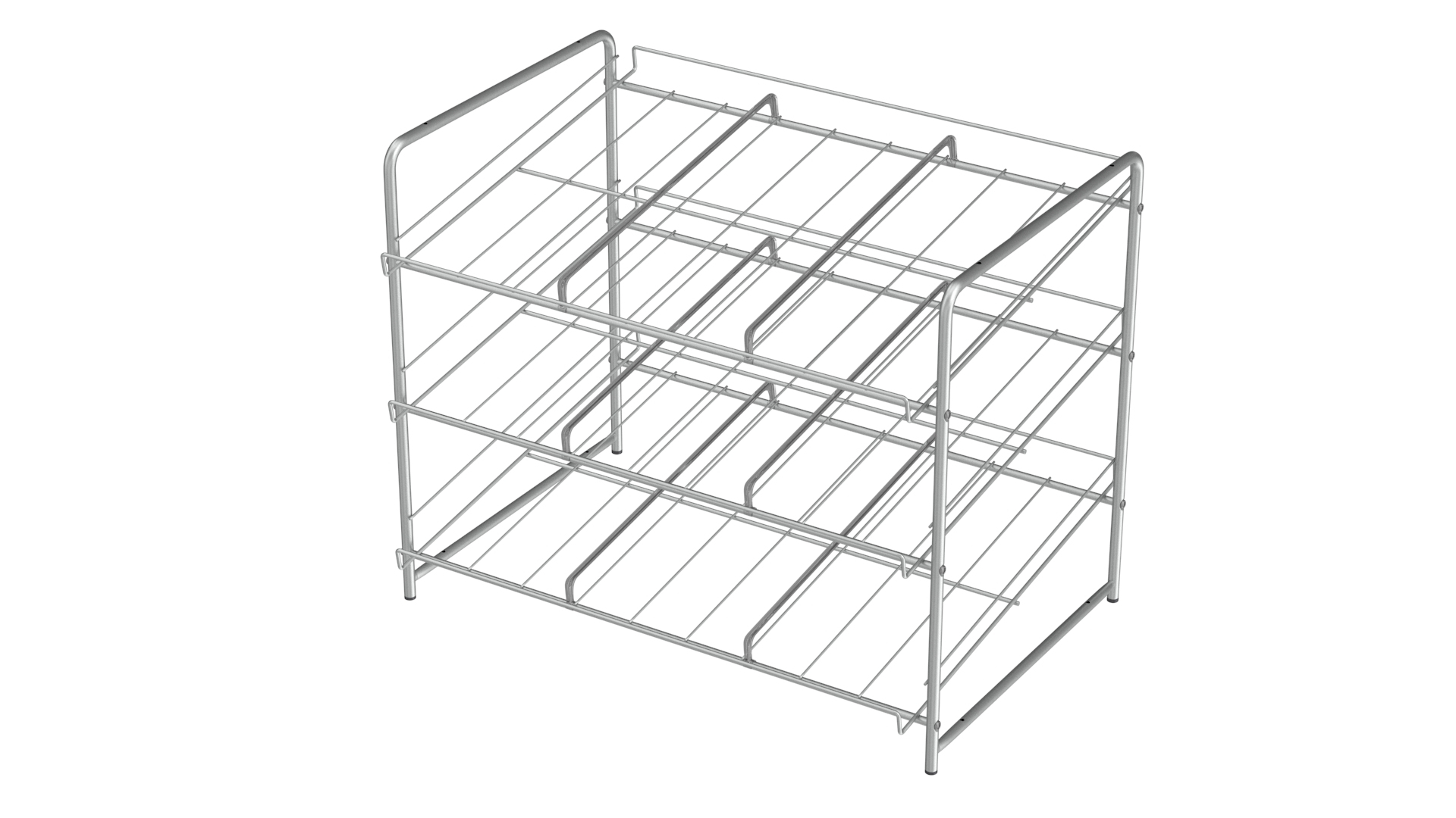 Can Rack Organizer 3 Tier Chrome 3D TurboSquid 2019127