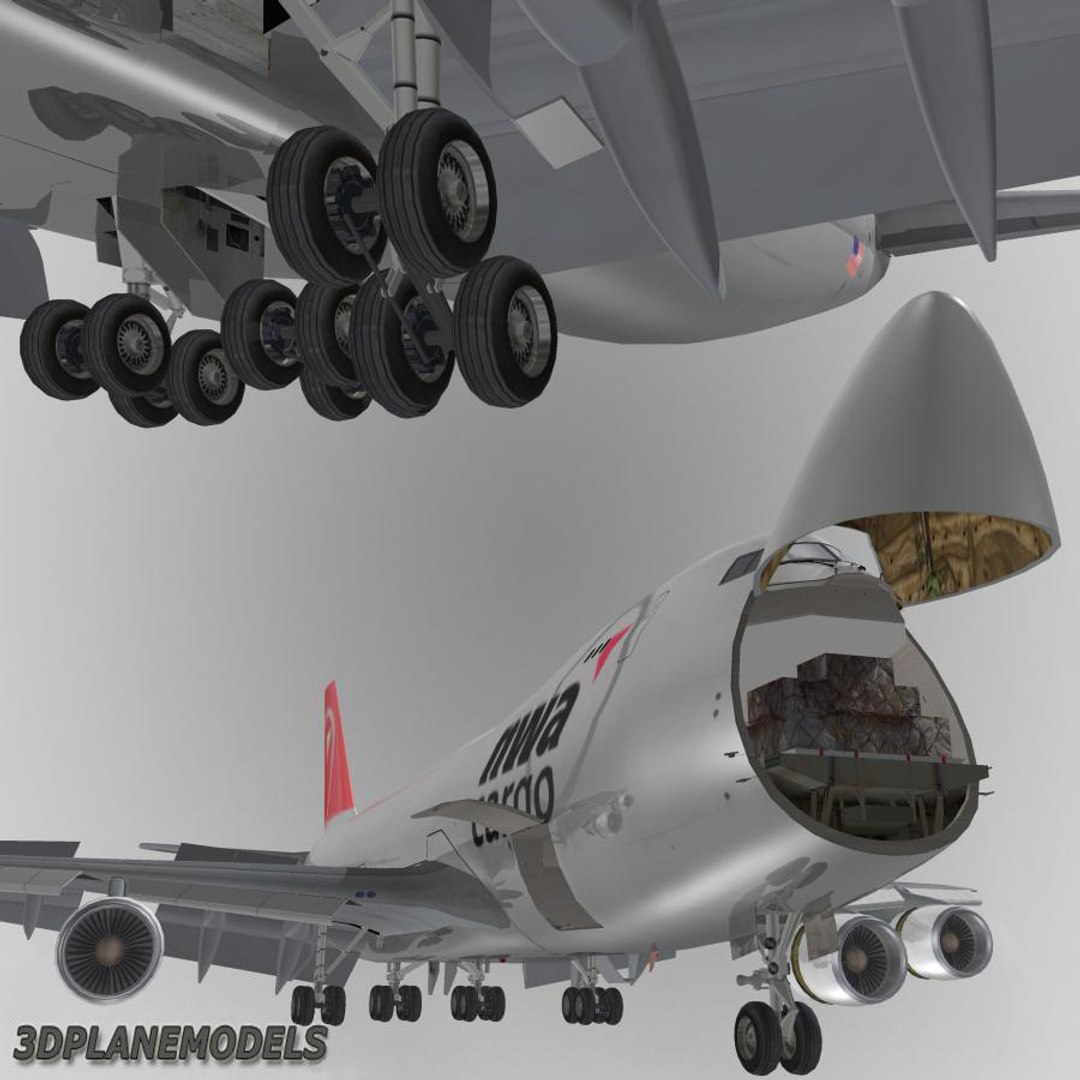 B747-200 Cargo 747 3d Model