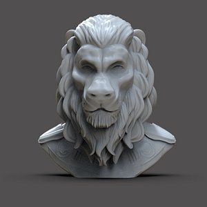 3D Lion Man Bust model