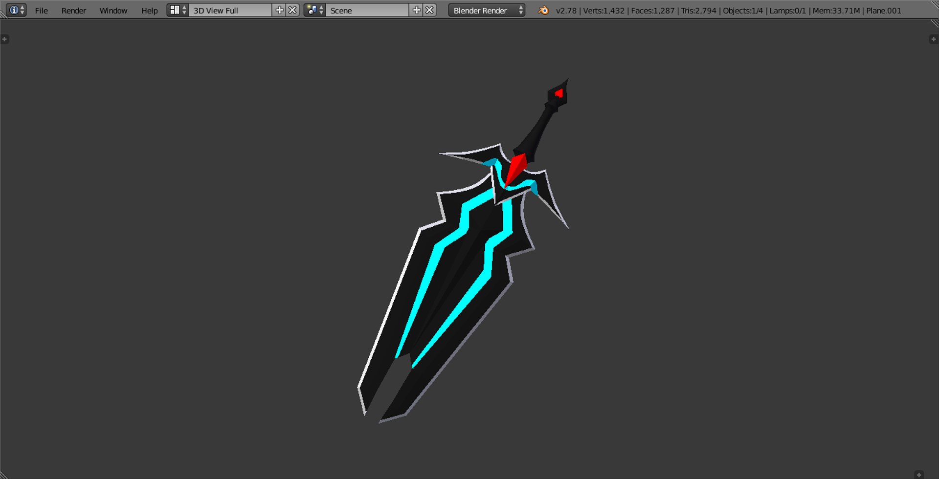 3D Blaster Dark Sword Model - TurboSquid 1223331