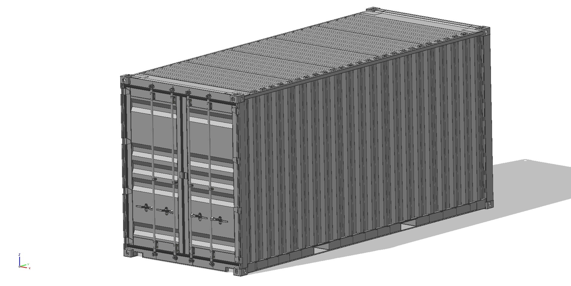 20 Cube Container 3d Model