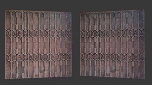 Ornate Wrought Iron Gate Section 3D Scan 3D