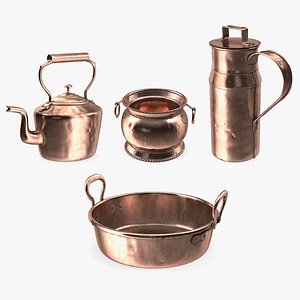 Antique Copper Cookware Collection 3