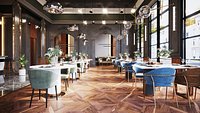 New Classic Restaurant and Coffe Low-poly