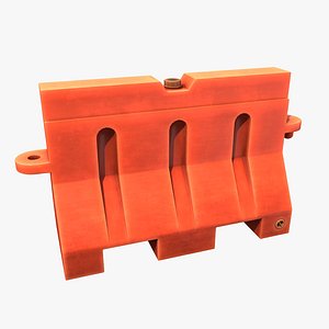 portable traffic barrier 3D model