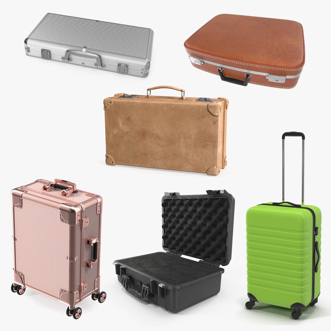 Suitcases Collection 3 3D model preview