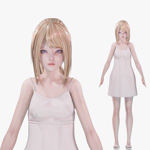Casual Clothing 0001 - Realistic Female Character - Blender Eevee 3D model