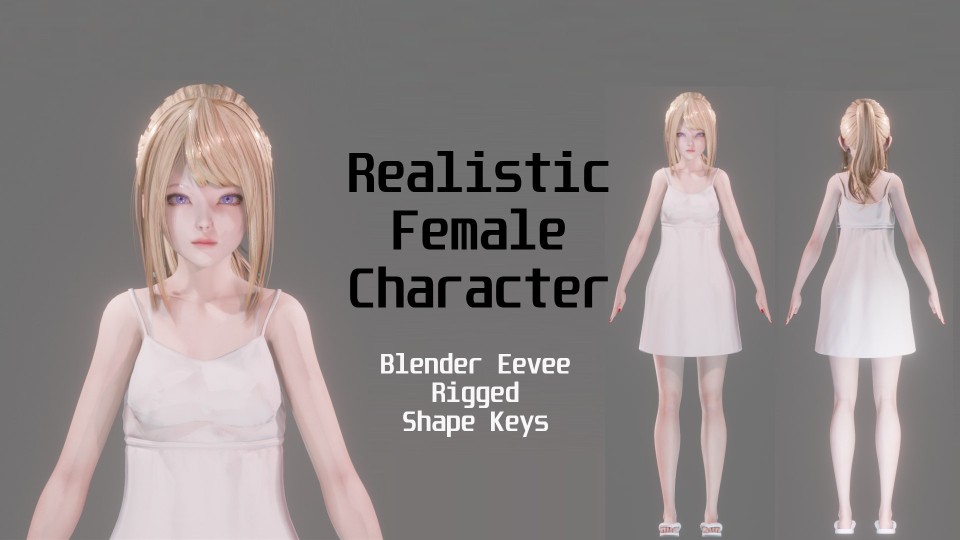 Casual Clothing 0001 - Realistic Female Character - Blender Eevee 3D ...