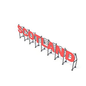 country sign scotland 3D