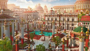 Fantasy Ephesus city environment model