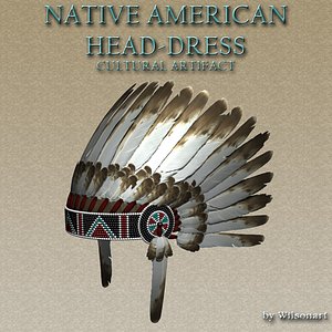 native american headdress 3D model