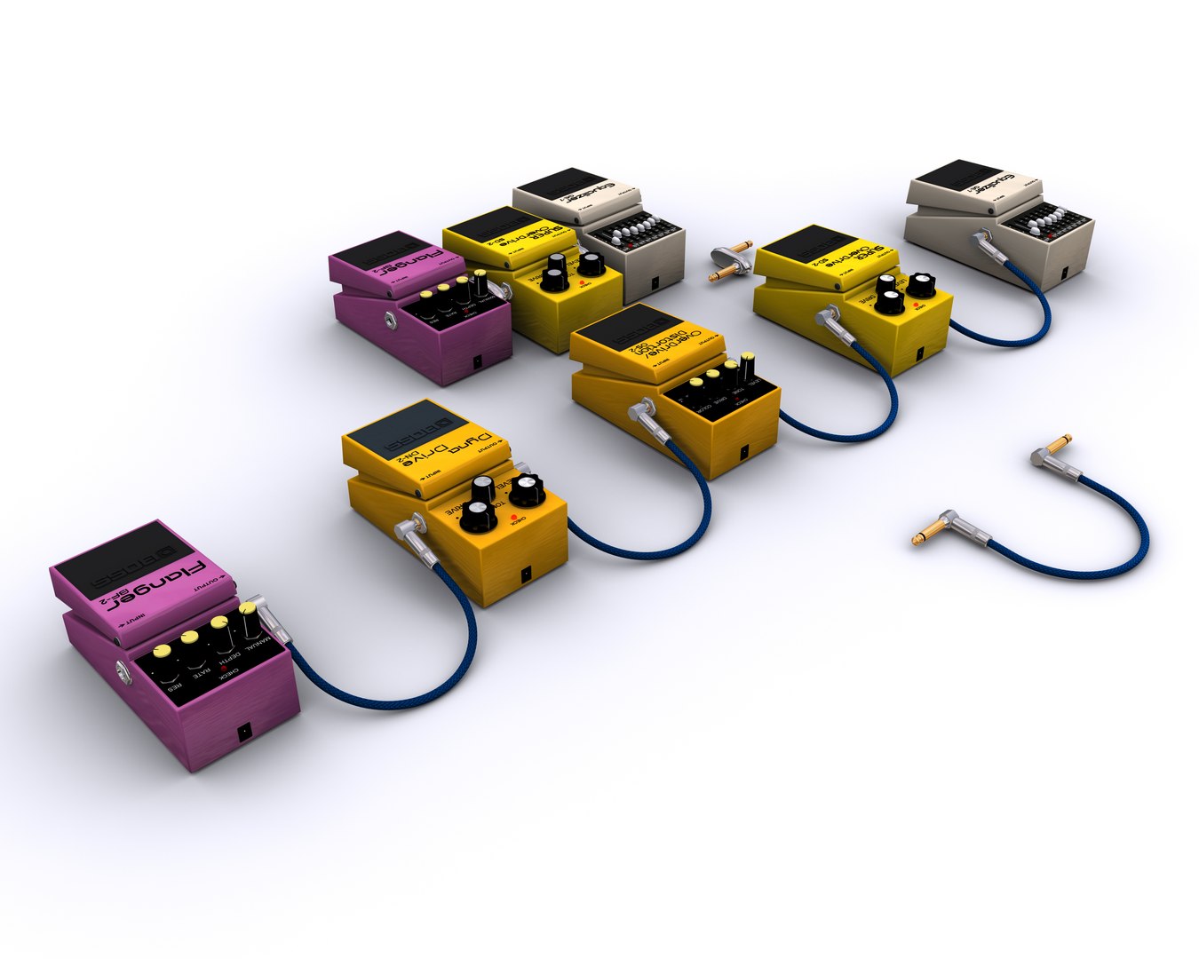 Stompbox Pedal Board 3D model https://p.turbosquid.com/ts-thumb/Ys/EJIPuo/q8/boss_pedals03/jpg/1715720086/1920x1080/fit_q87/b13708b75f8b6009aea4a841fcffa711bd559ca9/boss_pedals03.jpg