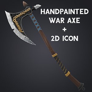 Handpainted War Axe + Icon