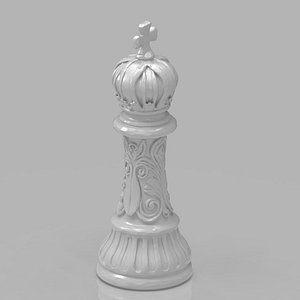 Imperial Ornamental Chess King 3D model