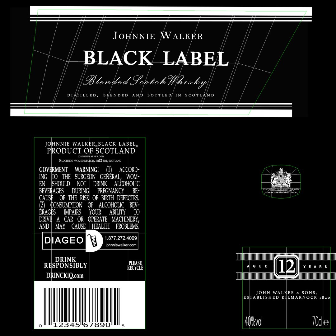 Johnnie Walker Black Label Bottle 3D - TurboSquid 1389179