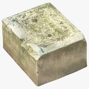 old concrete block 01 3D model