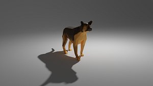 3D model dog low-poly 3D