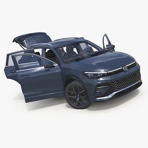 2024 Volkswagen Tiguan Gray Rigged 3D model