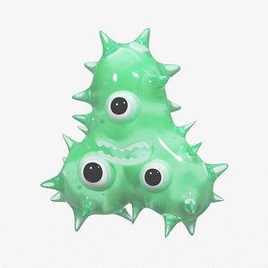 3D Cartoon Bacteria