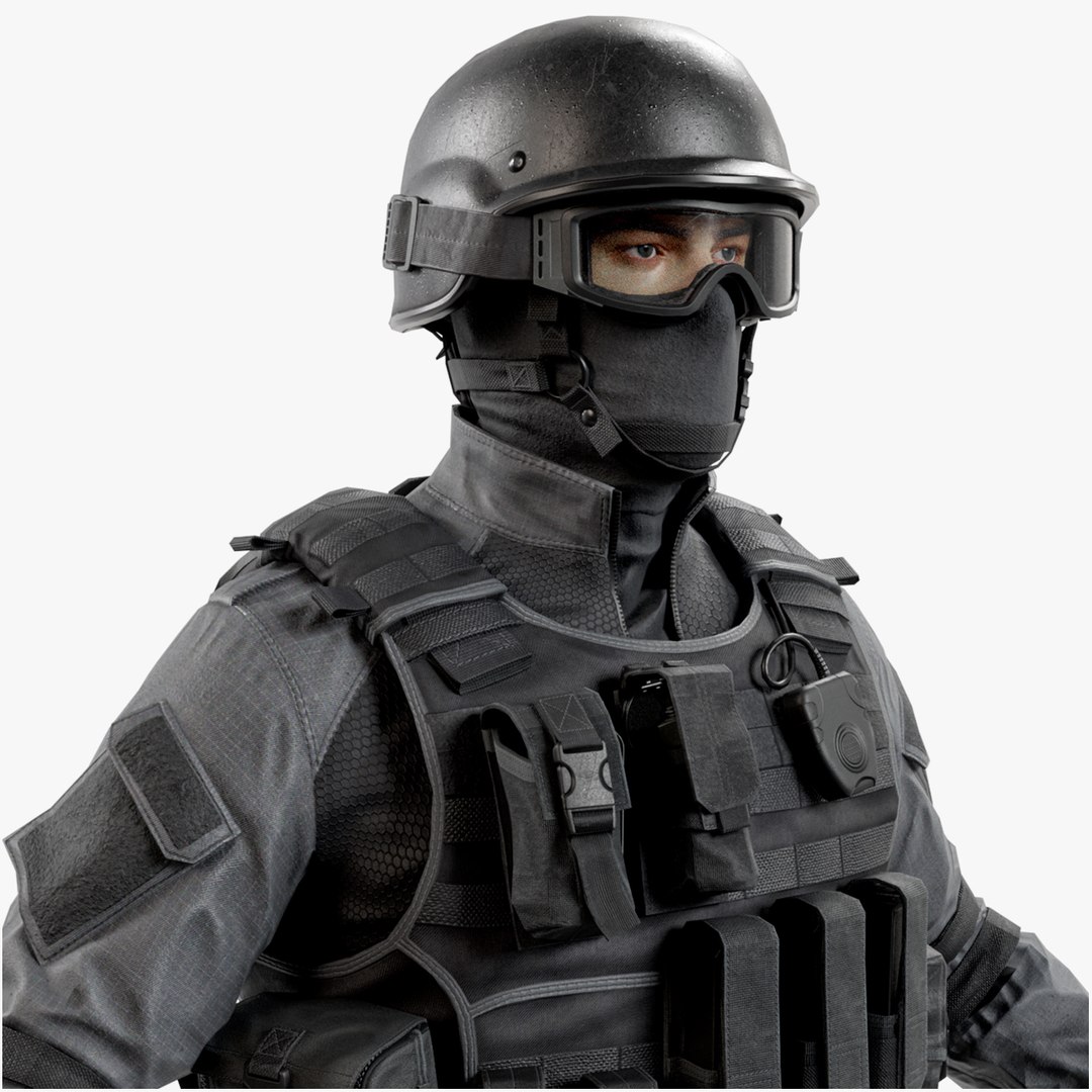 Police Special Force Officer Model - TurboSquid 2487636