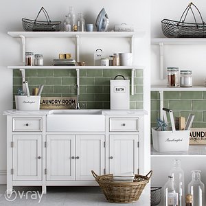 green utility room - 3D