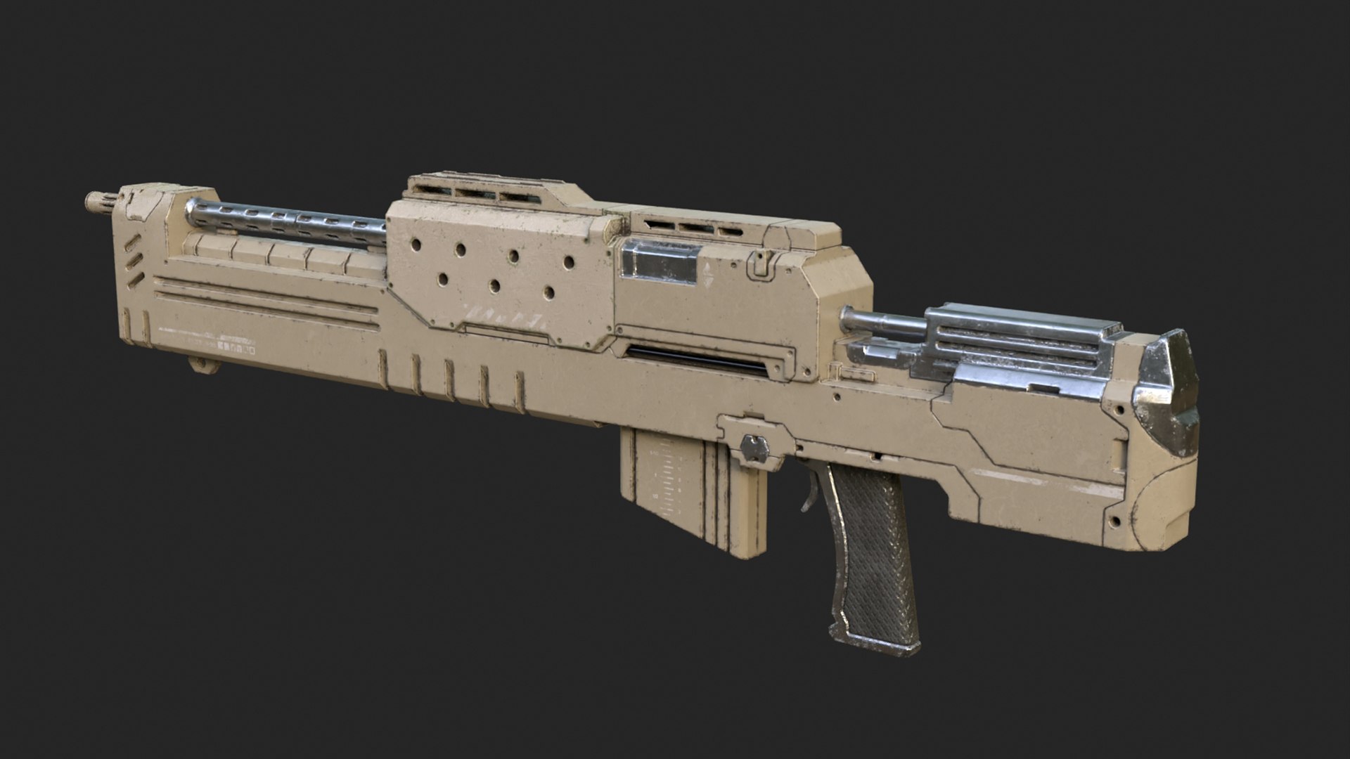 Gun Rifle Sci Fi For Games 3D Model - TurboSquid 2031269