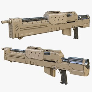 Gun Rifle Sci Fi for Games