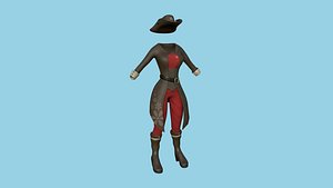 3D Pirate Female Costume 08 - Character Design Fashion