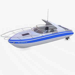 Speedboat 015 Low-poly PBR 3D model