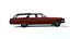 3D 1972 cadillac fleetwood wagon