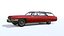 3D 1972 cadillac fleetwood wagon