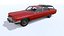 3D 1972 cadillac fleetwood wagon