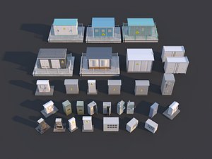 Substation cabinet kit low 3D model