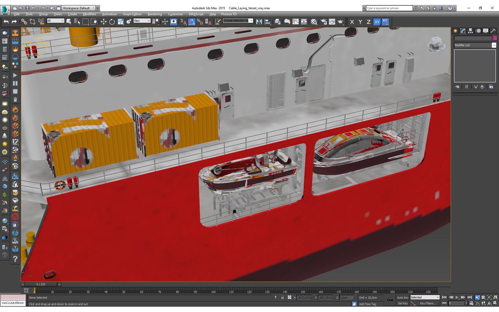 Cable Laying Vessel 3D model preview
