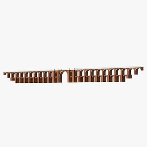 3D Brick Railway Bridge model