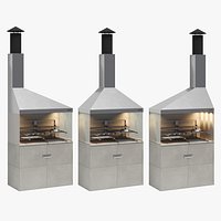 BBQ Gourmet Steel Glass Double Grill