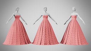 Dress 48 Roman 3D model