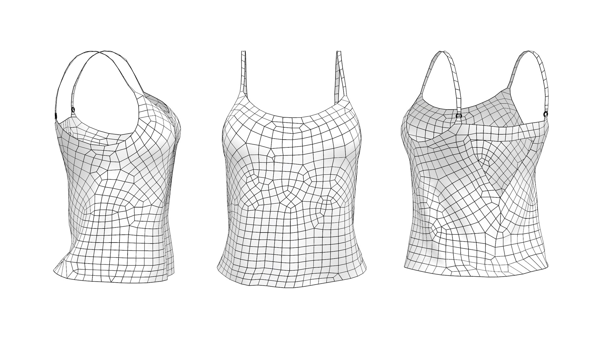 Open Back Cami Top 3D Model - TurboSquid 1791312