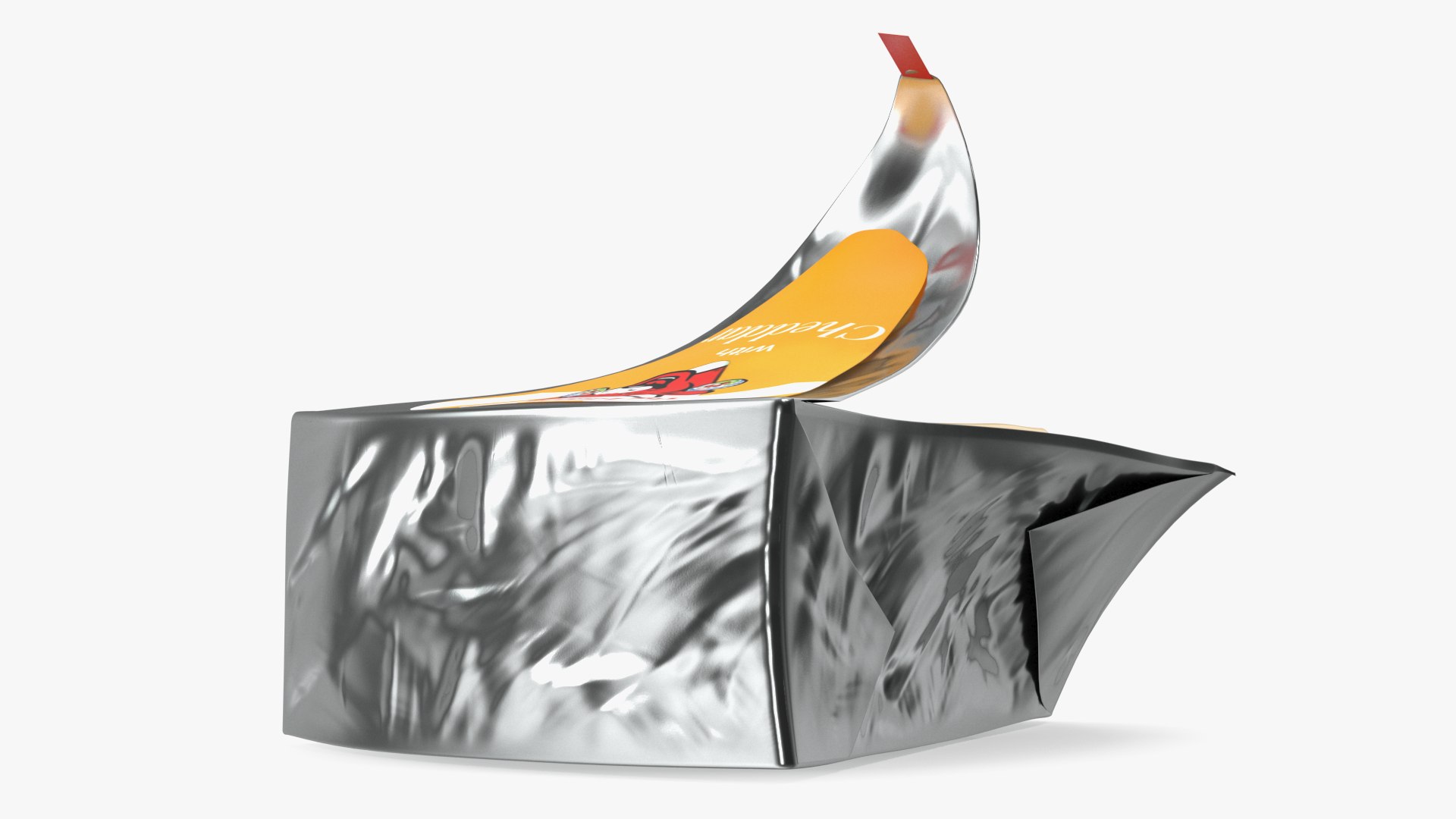 3D Processed Cheese Triangle Laughing Cow Cheddar Open - TurboSquid 2157110