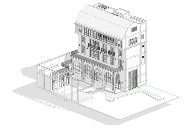 revit building 3D model