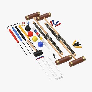 croquet set 3d model