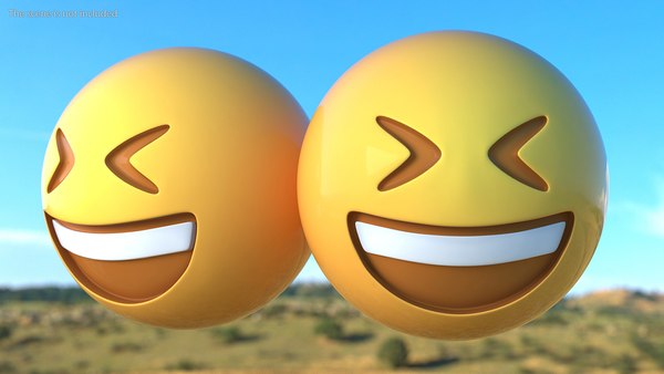 mod le 3D de Sourire avec les yeux ferm s Emoji TurboSquid 1533421