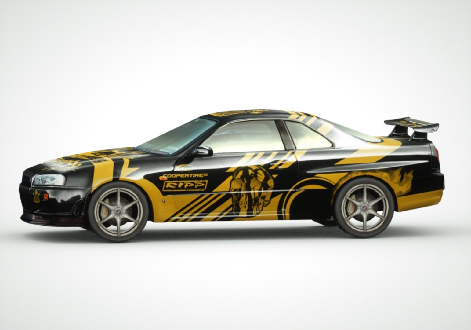 nissan gt-r skyline r34 3d model