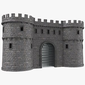 real castle gate 3D