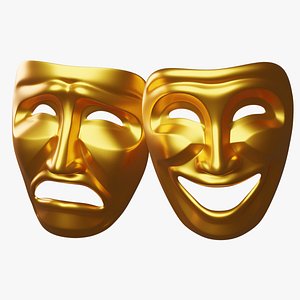 Theater Masks Bundle 3D model