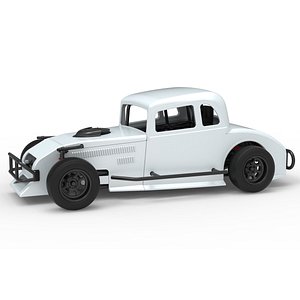 3D Canadian vintage modified stock car Scale 1 to 25 model
