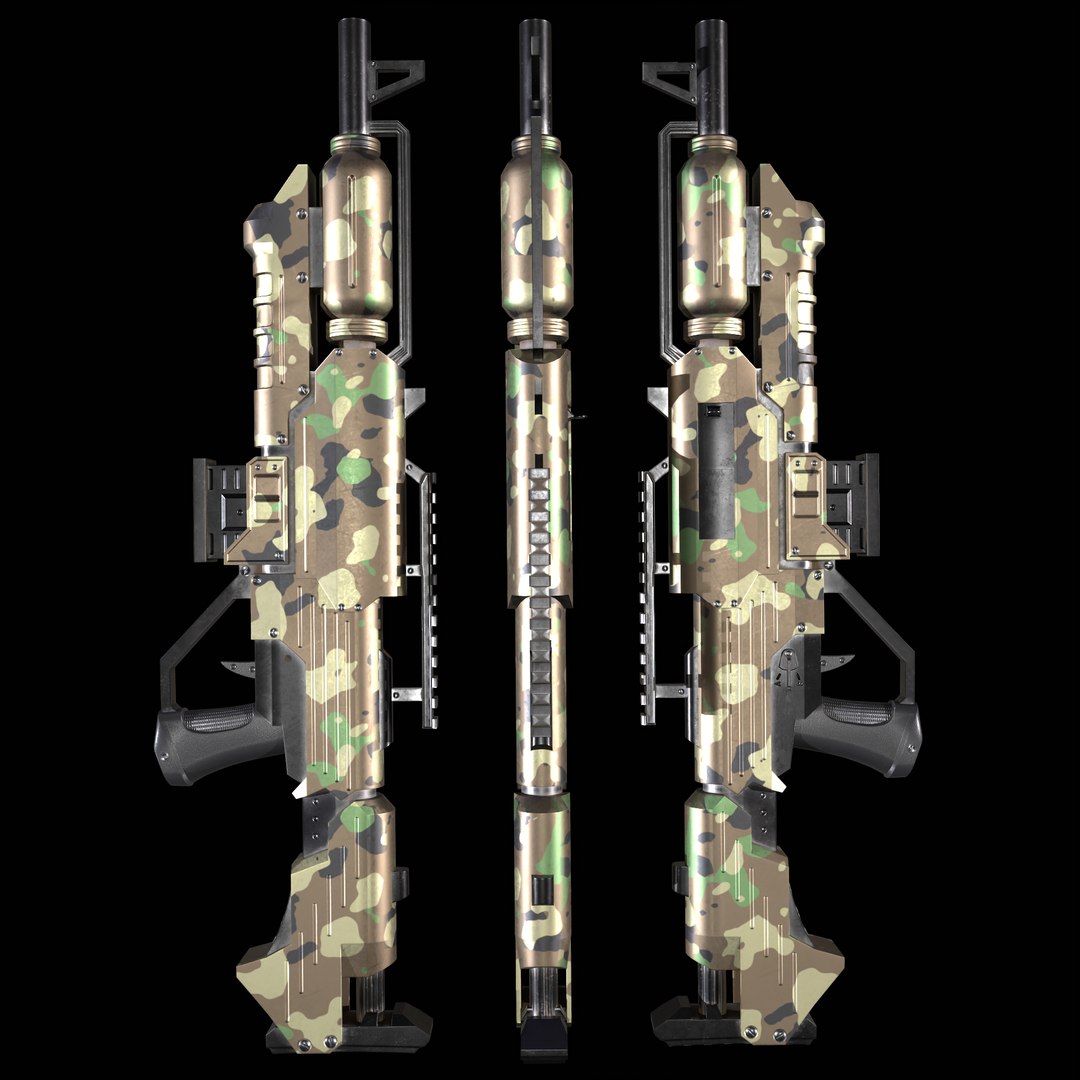 Assault Rifle PBR 3D - TurboSquid 2285158