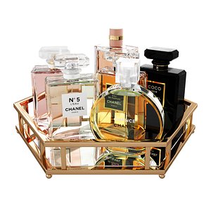 Chanel Fragrances With Tray