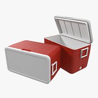 48 Quart Cooler Red