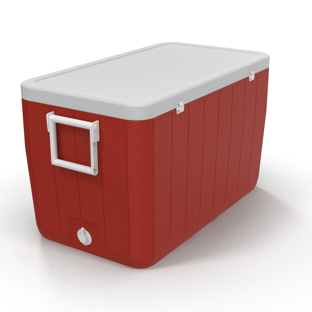 48 Quart Cooler Red 3d 3ds
